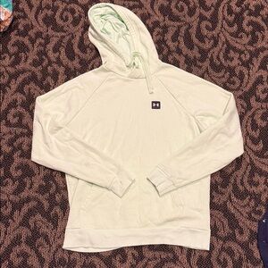 Never Worn Under Armour Men's Light Green Hoodie Sweater